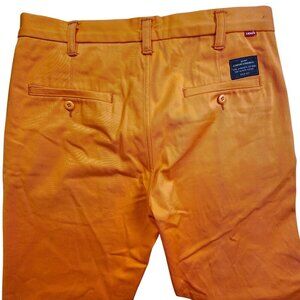 Levis Mens Vibrant Orange Cordura Cotton Blend Stretch Pants Size 32x32 Durable